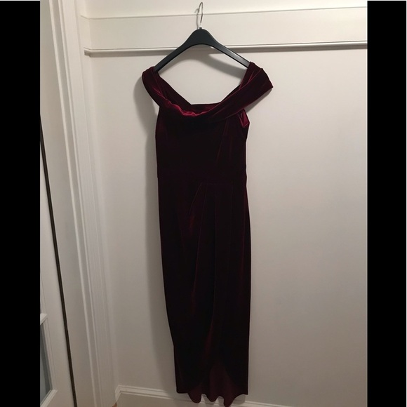 BHLDN Edison Red Velvet Dress Size 6 NWT - Picture 6 of 16